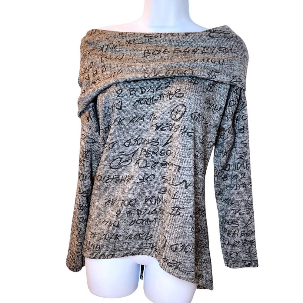 Smart Product in Italy‎ Womens Off Shoulder Cowl Neck Long Sleeve Top Size L